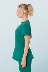 Ari Two-pocket Scrub Top Hunter Green