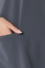 Ari Two-pocket Scrub Top Pewter