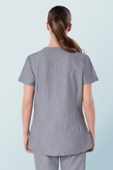 Ari Two-pocket Scrub Top Charcoal
