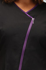 Eve Black With Purple Trim