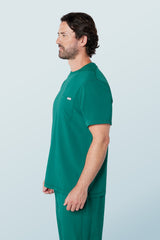 Miles Crew Neck Scrub Top Hunter Green