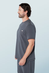 Miles Crew Neck Scrub Top Pewter