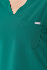 Nova One-pocket Scrub Top Hunter Green