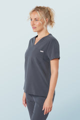 Nova One-pocket Scrub Top Pewter
