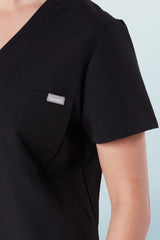 Nova One-pocket Scrub Top Black