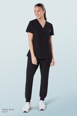 Nova One-pocket Scrub Top Black