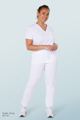 Nova One-pocket Scrub Top White