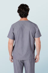 Oscar Two-pocket Scrub Top Charcoal