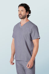 Oscar Two-pocket Scrub Top Charcoal