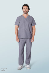Oscar Two-pocket Scrub Top Charcoal