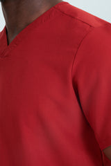 Oscar Two-pocket Scrub Top Burgundy