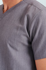 Oscar Two-pocket Scrub Top Charcoal