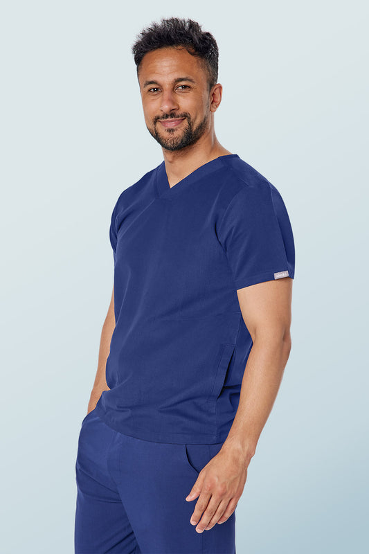 Oscar Two-pocket Scrub Top Navy