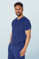 Oscar Two-pocket Scrub Top Navy
