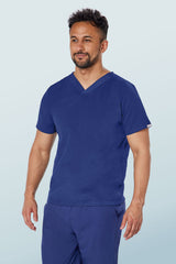 Oscar Two-pocket Scrub Top Navy