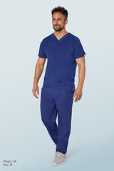 Oscar Two-pocket Scrub Top Navy
