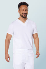 Oscar Two-pocket Scrub Top White