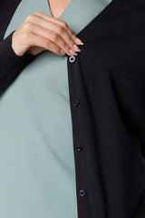 V-Neck Cardigan Black
