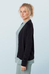 V-Neck Cardigan Black