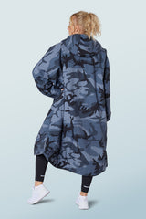 Thermal Robe Grey Camo Print
