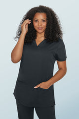 Ari Two-pocket Scrub Top Soft Black