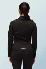 Fleece-Lined Quarter Zip Top Black
