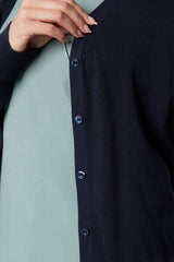 V-Neck Cardigan Navy