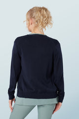 V-Neck Cardigan Navy