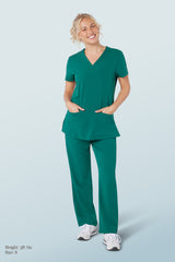 Ari Two-pocket Scrub Top Hunter Green