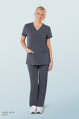 Ari Two-pocket Scrub Top Pewter