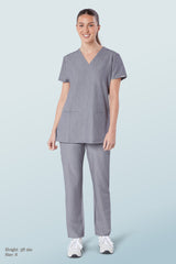 Ari Two-pocket Scrub Top Charcoal