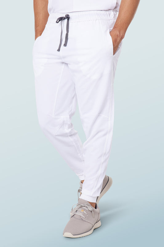 Maxwell Scrub Joggers White