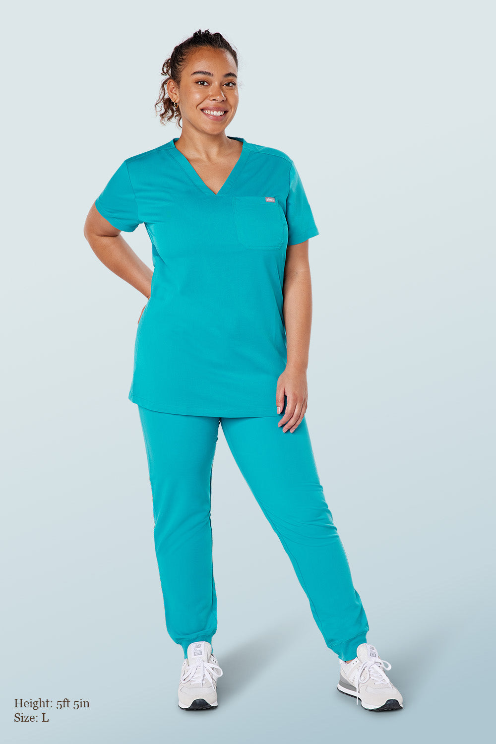Teal scrub joggers deals