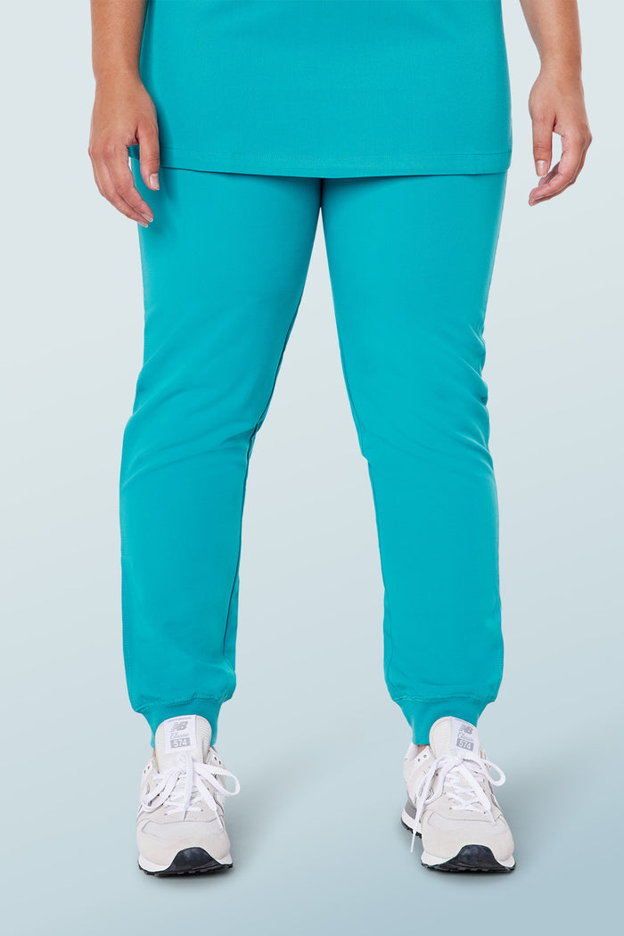 Teal scrub joggers deals