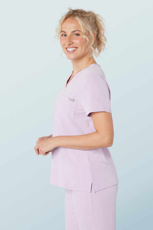 Nova One-pocket Scrub Top Blush Pink