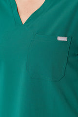 Nova One-pocket Scrub Top Hunter Green