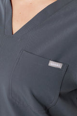 Nova One-pocket Scrub Top Pewter