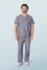 Oscar Two-pocket Scrub Top Charcoal