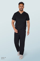 Oscar Two-pocket Scrub Top Black