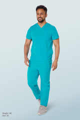 Oscar Two-pocket Scrub Top Teal