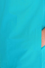 Oscar Two-pocket Scrub Top Teal
