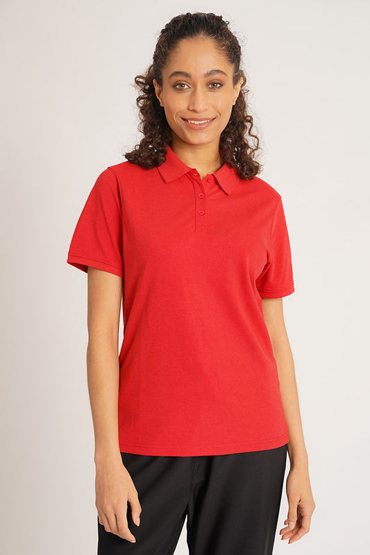 Active Core Womens Polo Red